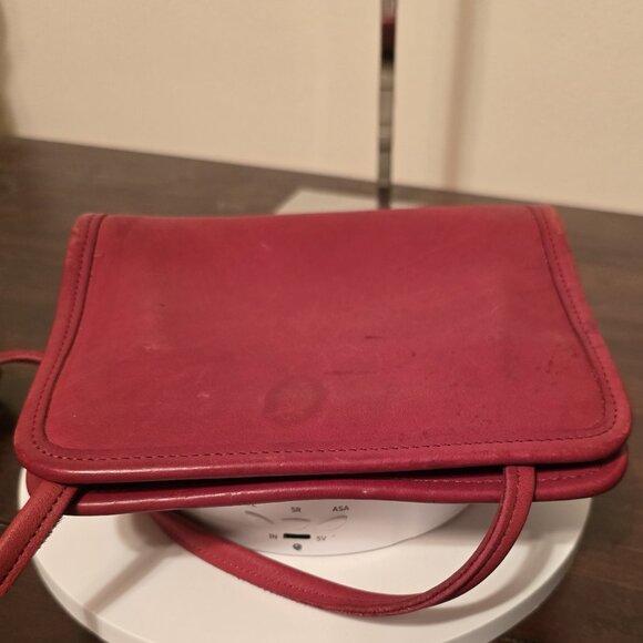 Coach Disco Crossbody Small Red Leather Shoulder Handbag ~ Vintage EVC - Picture 7 of 9